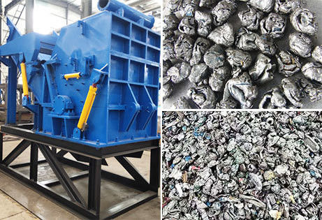 El uso de la máquina de trituración de desechos de acero y metal para triturar y reciclar residuos