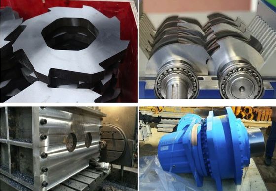 Repuestos de repollo neumáticos de desecho de metal plástico máquina trituradora de doble eje para desechos electrónicos