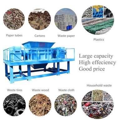 Máquinas de reciclaje de neumáticos usados de caucho de doble eje de trabajo pesado para el producto final