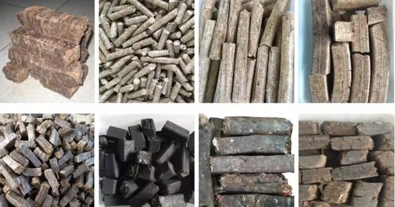 Extrusor de carbón de desechos urbanos de tamaño de briqueta de 8-75 mm para hacer briquetas de biomasa
