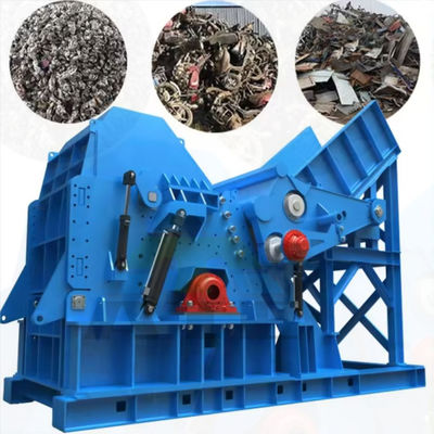 Potente trituradora de acero de molino de martillo de metal de 55kW para trituración de chatarra de metal de trabajo pesado