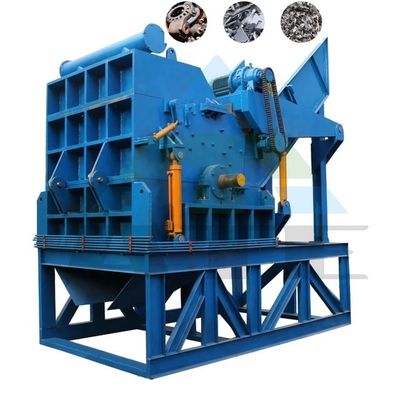 Potente trituradora de acero de molino de martillo de metal de 55kW para trituración de chatarra de metal de trabajo pesado