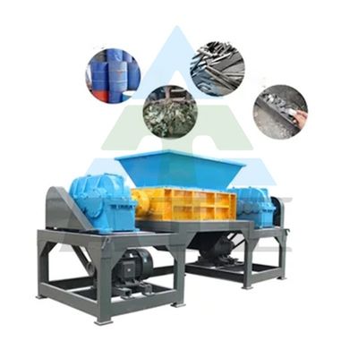 Trituradora de doble eje de 30 kW para triturar desechos de plástico y metales en la planta de reciclaje de neumáticos