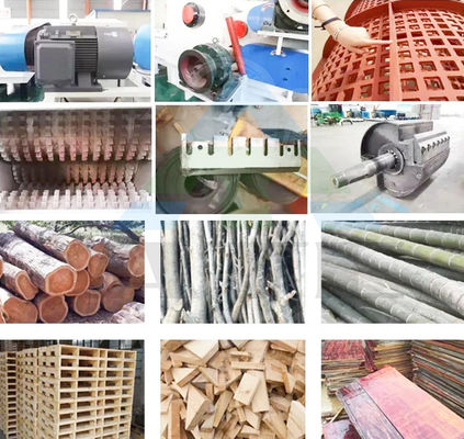 Máquina de trituración de madera hidráulica de alta velocidad de trabajo pesado