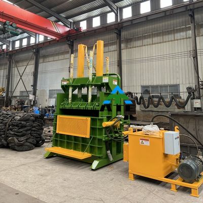 650 KG Baler vertical para chatarra de cartón latas de plástico botella de aluminio textil aleación