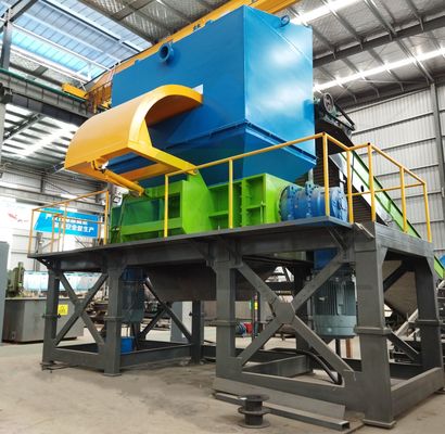 Trituradora automática de doble eje para reciclar neumáticos de automóviles y películas de papel residual
