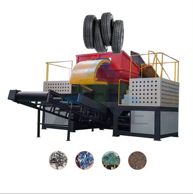 Máquina de reciclaje de neumáticos de automóviles de plástico de papel industrial con trituradora de plástico de dos ejes