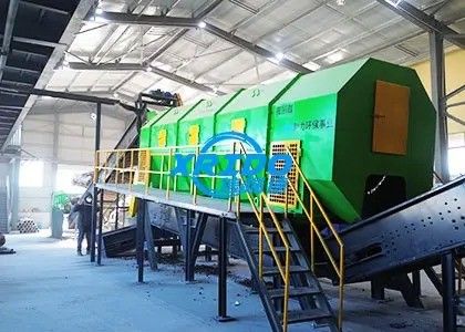 Máquina de filtrado de tambor para el sistema automático de clasificación de sólidos dentro de una planta de clasificación de residuos