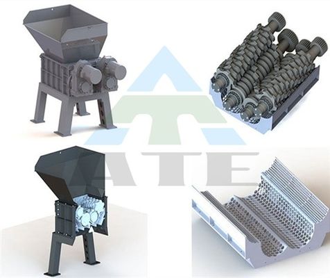800 Modelo Cuatro ejes neumático caucho madera máquina de reciclaje funcional residuos de plástico triturador