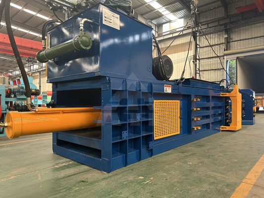 Máquina de embalaje horizontal ventajosa para residuos de basura latas de plástico botellas cartones