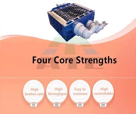 Máquina de trituración de cuatro ejes para residuos de metales pesados de aluminio usado puede 29400KG cuero