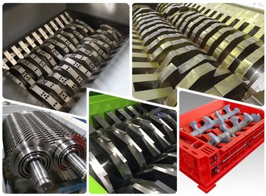 Trituradora de metales de doble eje para chatarra de acero de alambre de automóviles neumáticos residuos de plástico y textiles