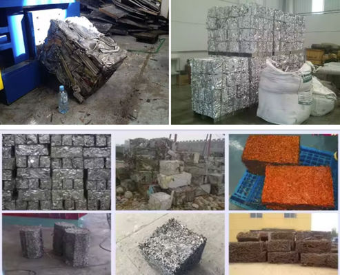 Barreras de prensa de bloques metálicos para chatarra de acero en plantas de reciclado y procesamiento de acero