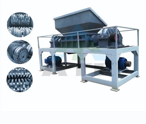 Máquina de trituración de doble eje para triturar chatarra de metal en la línea de producción de migajas de neumáticos