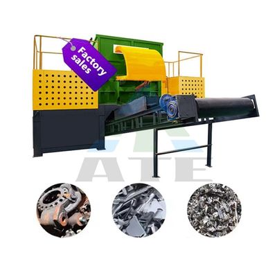 Máquina de trituración de desechos de metal de plástico y goma de chatarra de alta potencia doble eje automático