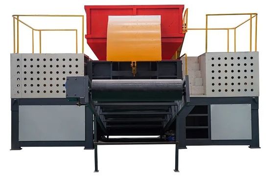 Material de aleación trituradora de doble eje para la recirculación de metales y las latas de neumáticos totalmente automáticas
