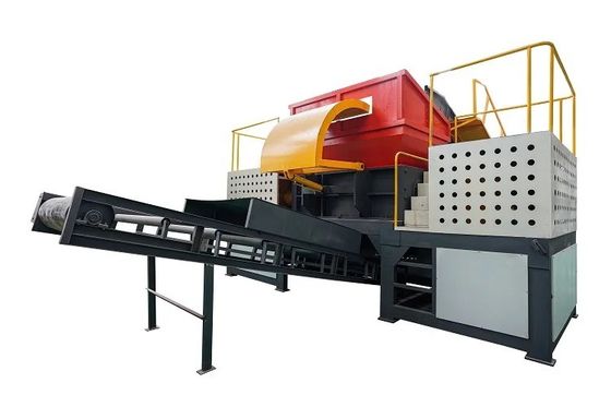 Material de aleación trituradora de doble eje para la recirculación de metales y las latas de neumáticos totalmente automáticas