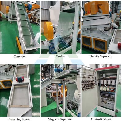 Función de trituración de chatarra de metal Máquina eléctrica de pelado de cobre para sistema de control PLC