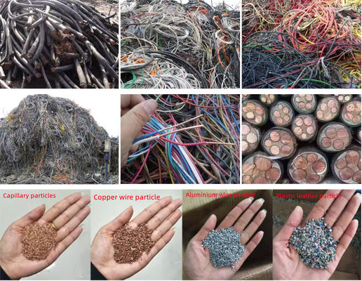 Función de trituración de chatarra de metal Máquina eléctrica de pelado de cobre para sistema de control PLC