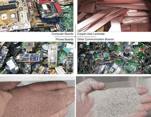 Máquina de recuperación de desechos de metales preciosos E Reciclar placas de circuitos PCB de desechos Separación