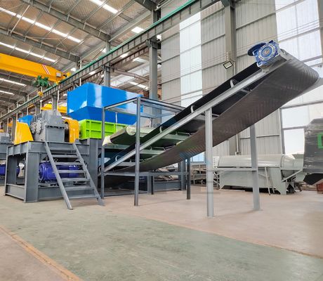 Máquina separadora de recuperación de desechos de radiador de diseño de eje único para hierro de cobre y aluminio