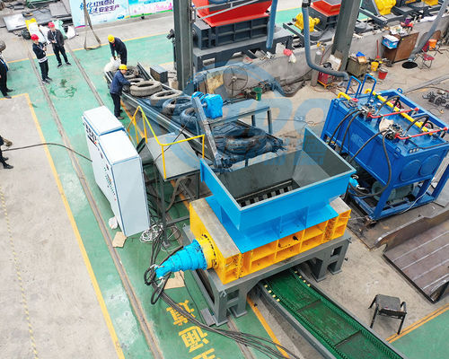Industria de reciclaje máquina de trituración de neumáticos para neumáticos de alambre 2200 kg peso diseño duradero