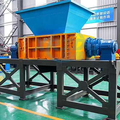 Trituradora de desechos de doble eje de hierro de aluminio de metal de plástico multifuncional