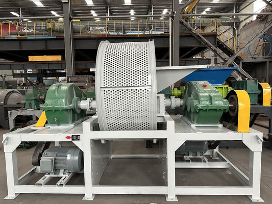 Máquina de trituración de neumáticos de doble eje para neumáticos de automóviles