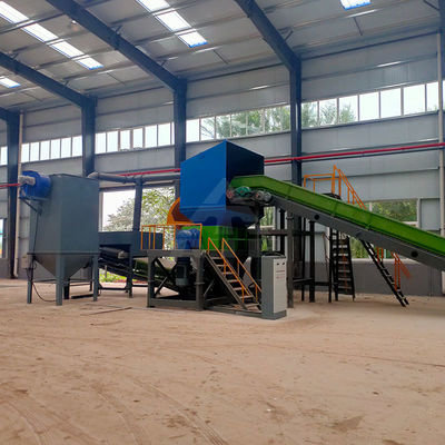 Máquina de trituración de doble eje para desechos de botellas de plástico, metales y cartón
