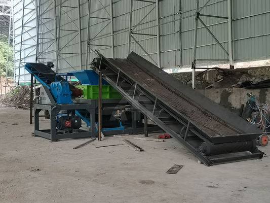 Máquina de trituración de doble eje de aleación para chatarra de plástico y metal cartón de madera cobre aluminio