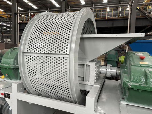 Máquina de reciclaje de neumáticos trituradora de plástico de doble eje para el sistema de gestión de residuos