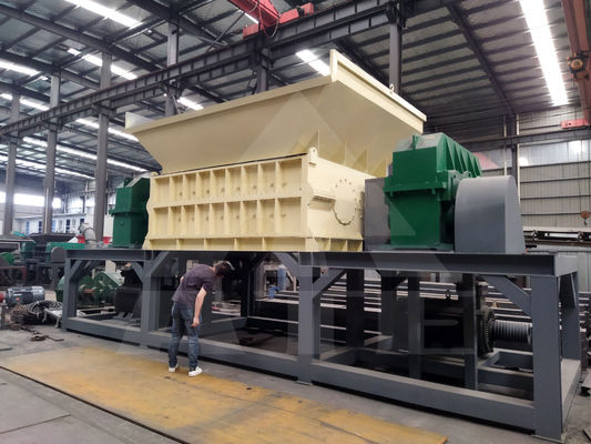 Trituradora de doble eje Solución perfecta para reciclar chatarra de metal y desechos industriales