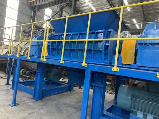 Rechazar colector triturador de doble eje para polvo de caucho y desechos plásticos