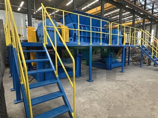 Rechazar colector triturador de doble eje para polvo de caucho y desechos plásticos