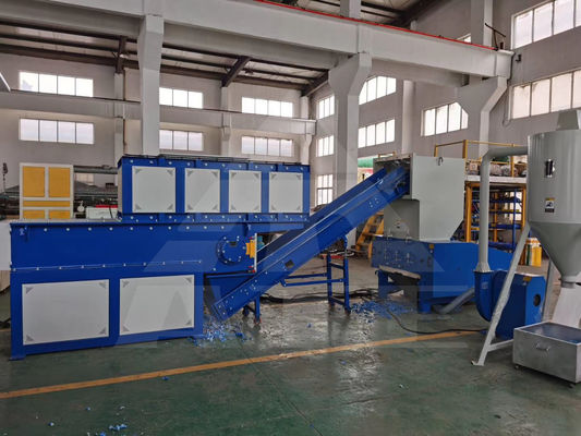 Máquina de trituración de botellas de plástico industrial de eje único para triturar