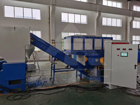 Máquina de trituración de botellas de plástico industrial de eje único para triturar
