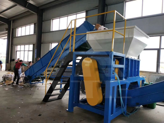 Máquina de trituración de botellas de plástico industrial de eje único para triturar