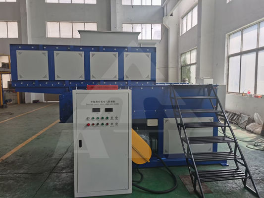 Trituradora de un solo eje de 22 kW para el reciclaje de cartón y papel de plástico de gran capacidad