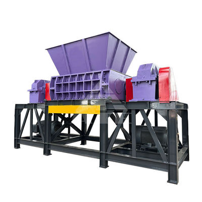 Máquina de trituración de plástico de doble eje para reciclaje de metal compacto de chatarra de caucho de cobre 2000m