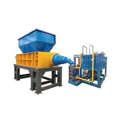 Trituradora de plástico de desechos de doble eje para automóviles de metal Trituradora de botellas de plástico de hierro y acero