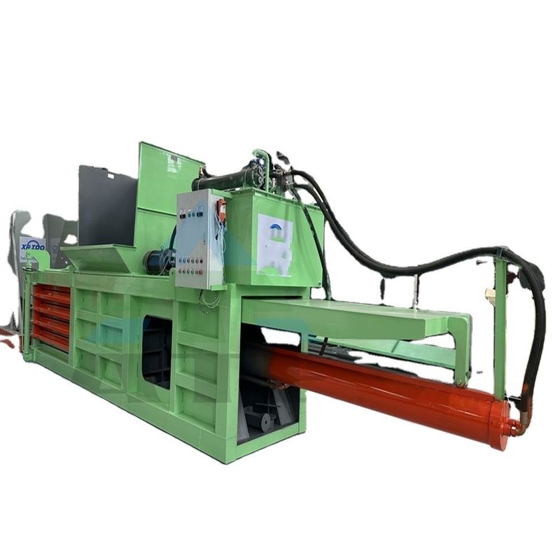 Máquina de embalaje automática con accionamiento hidráulico para el suministro de residuos de cartón, plástico y metales
