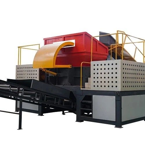 Material de aleación trituradora de doble eje para la recirculación de metales y las latas de neumáticos totalmente automáticas