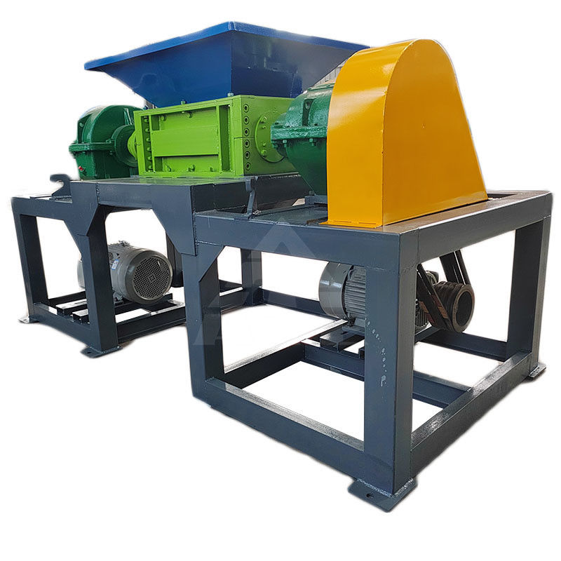 Máquina de trituración de doble eje de aleación para chatarra de plástico y metal cartón de madera cobre aluminio